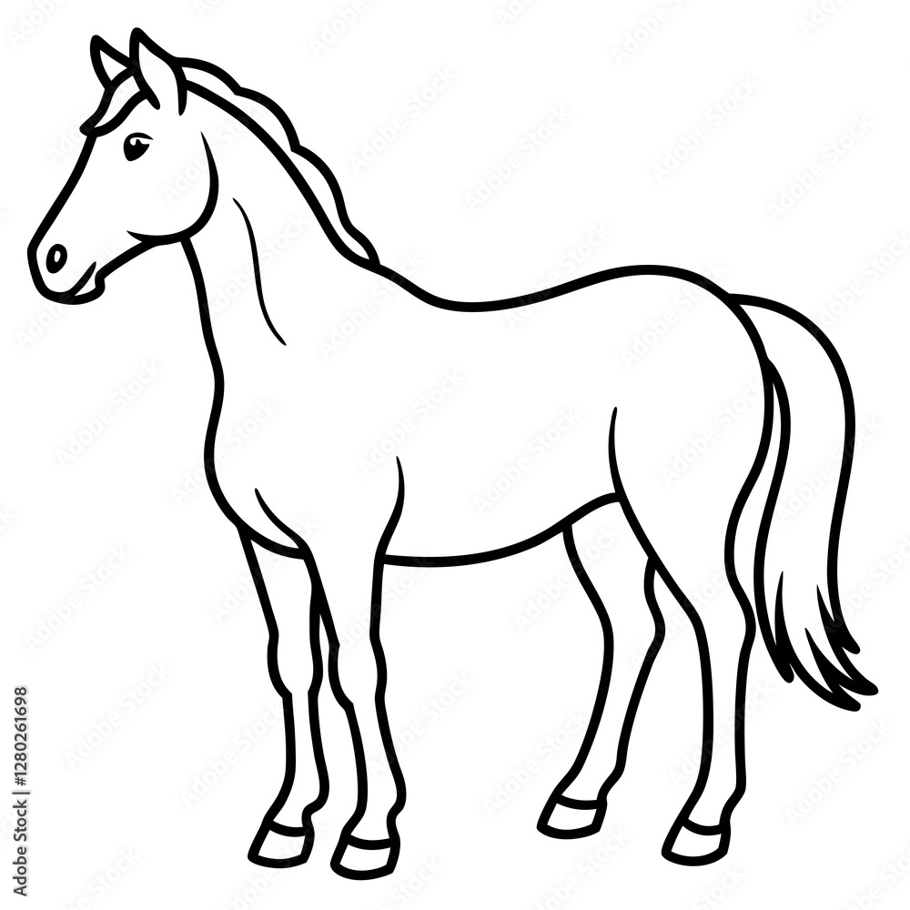 Minimalist Horse Vector Art Minimalist Horse Vector Art