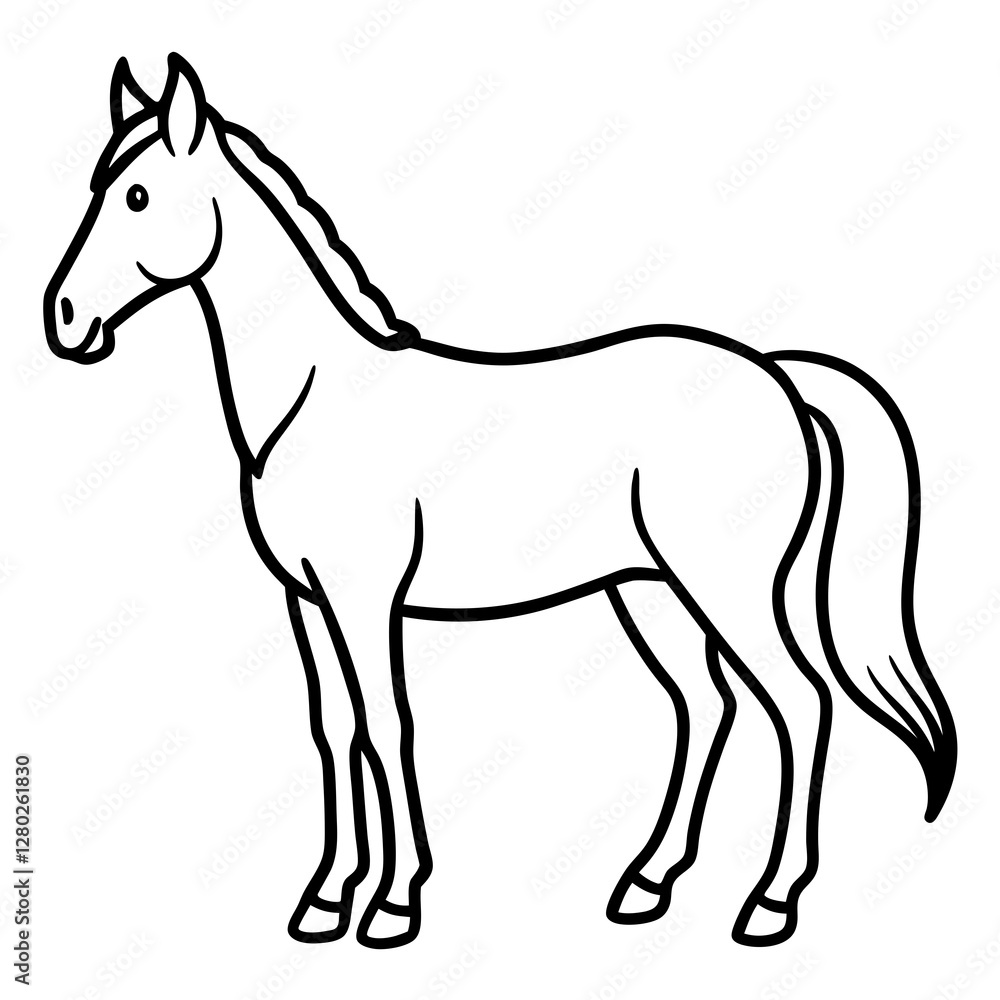 Minimalist Horse Vector Art Minimalist Horse Vector Art