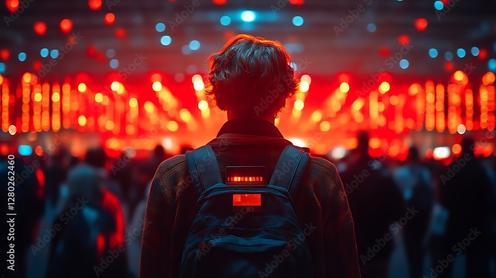 Concertgoer at Music Festival Concertgoer at Music Festival