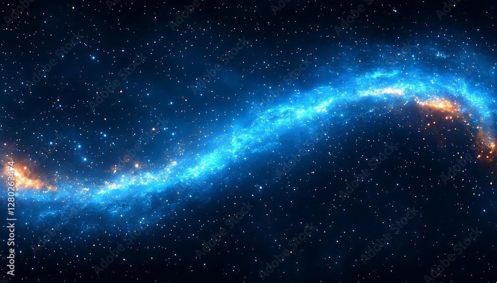 Cosmic nebula stream in deep space Cosmic nebula stream in deep space