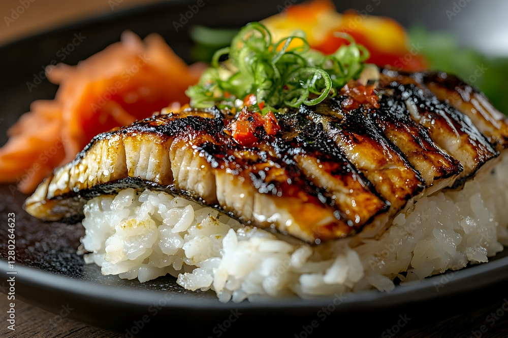 Exquisite Unagi Donburi Close-Up, A Culinary Masterpiece of Japanese Cuisine Exquisite Unagi Donburi Close-Up, A Culinary Masterpiece of Japanese Cuisine