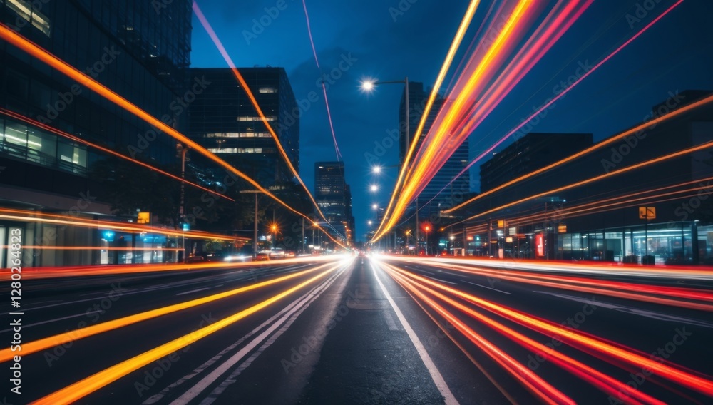 Dynamic Motion Blur Effect in Urban Traffic Light Trails Dynamic Motion Blur Effect in Urban Traffic Light Trails