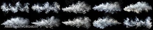 A series of images of smoke clouds. The mood of the images is dark and ominous. The idea behind the images is to show the destructive power of smoke and the potential harm it can cause