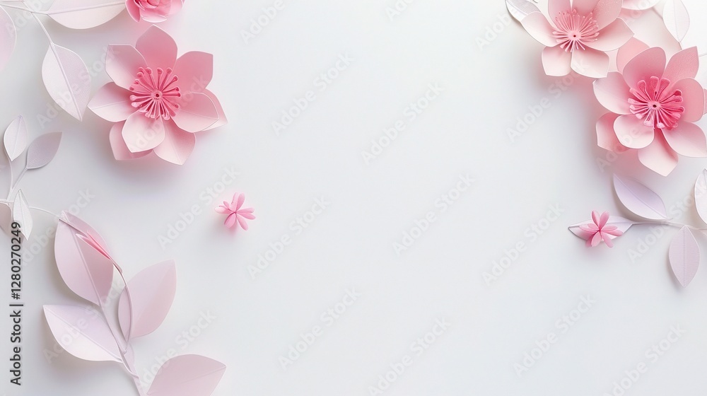 A beautifully designed Women's Day greeting card is placed on a white background. The card features delicate patterns and warm words to express sincere wishes for women A beautifully designed Women's Day greeting card is placed on a white background. The card features delicate patterns and warm words to express sincere wishes for women