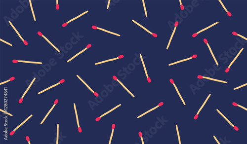 Cute matches pattern background vector design