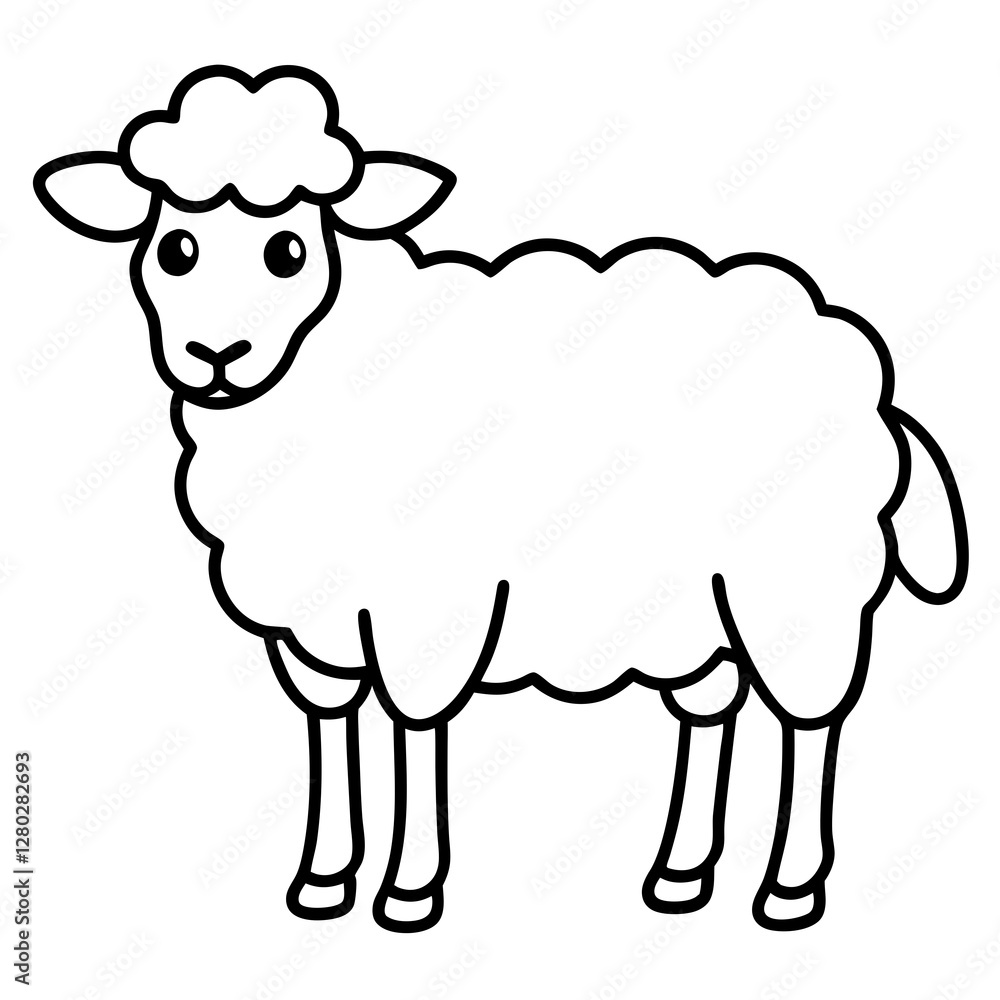 Minimalist Sheep Sketch Minimalist Sheep Sketch