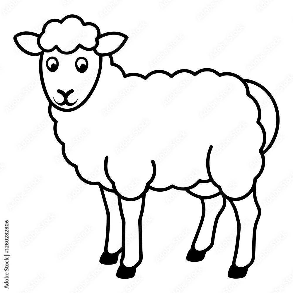 Minimalist Sheep Sketch Minimalist Sheep Sketch