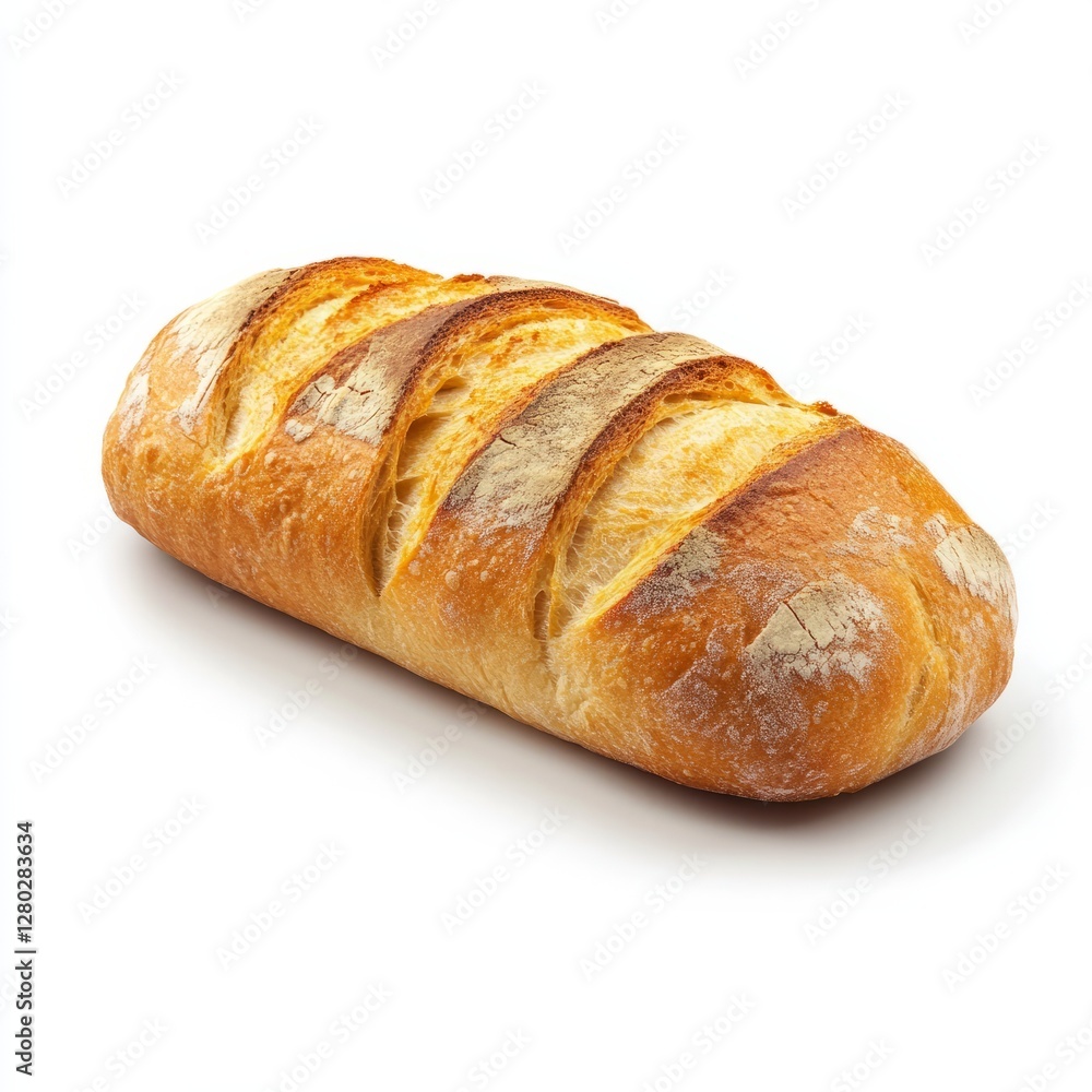 Bread Toast french loaf loaf side view full length isolated on white background Bread Toast french loaf loaf side view full length isolated on white background