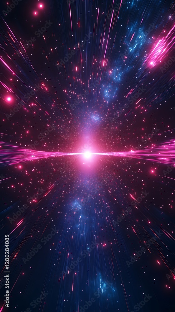 Cosmic Space Warp; Light streaks in space Cosmic Space Warp; Light streaks in space