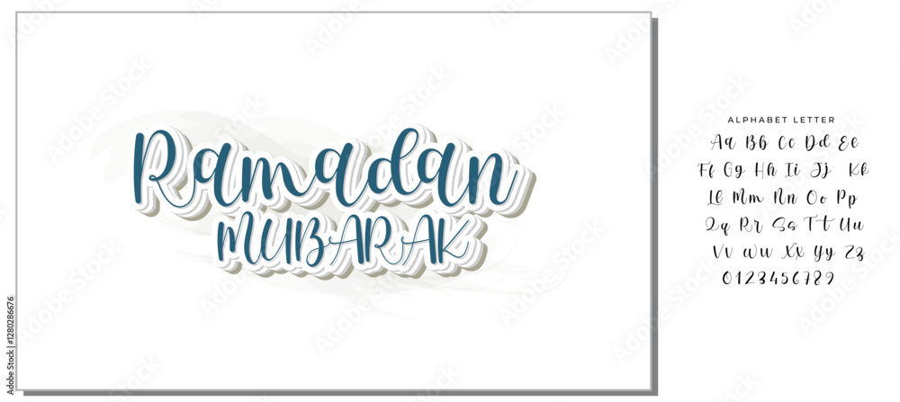 Calligraphy design that says ramadan mubarak. Calligraphy design that says ramadan mubarak.