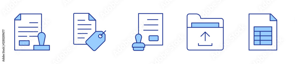 folder, document, label, table, official documents. Document Icon vector illustration. Line Duotone style. Editable stroke folder, document, label, table, official documents. Document Icon vector illustration. Line Duotone style. Editable stroke