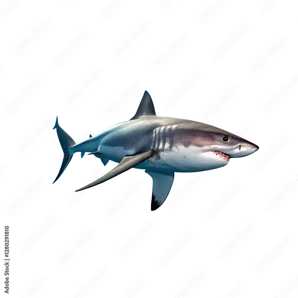 Fototapeta premium shark isolated on white
