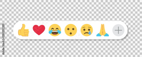 WhatsApp emoticon reactions and social media notification icons