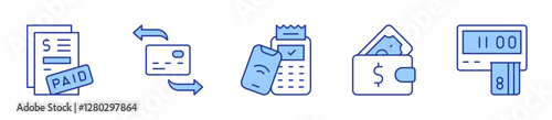 contactless, paid, payment, transfer. Payment Icon vector illustration. Line Duotone style. Editable stroke