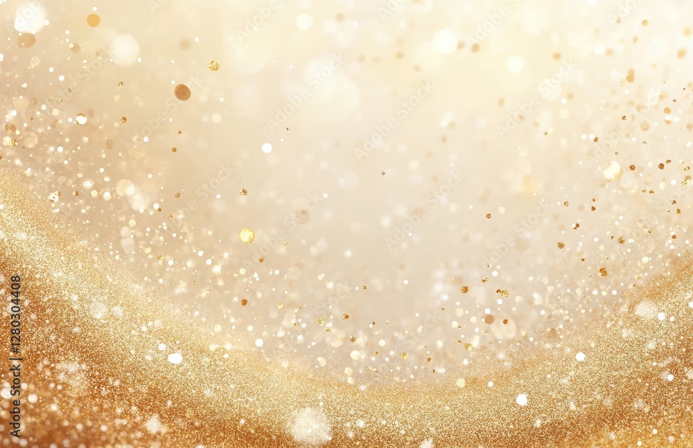 Beautiful golden glitter background suitable for festive occasions, celebrations, and design projects, with soft bokeh effects creating a magical atmosphere Beautiful golden glitter background suitable for festive occasions, celebrations, and design projects, with soft bokeh effects creating a magical atmosphere