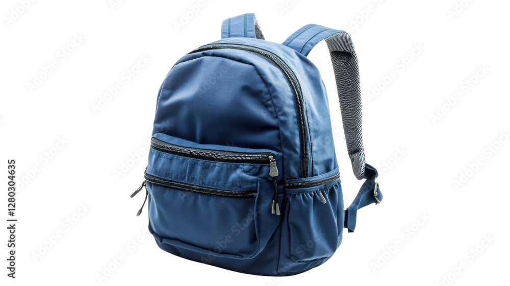 Blue backpack isolated on white background Blue backpack isolated on white background
