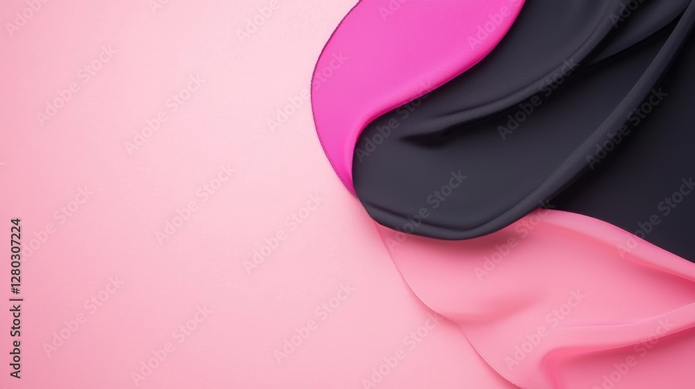 Obraz premium Dynamic fabric flow studio abstract design soft colors close-up visual art