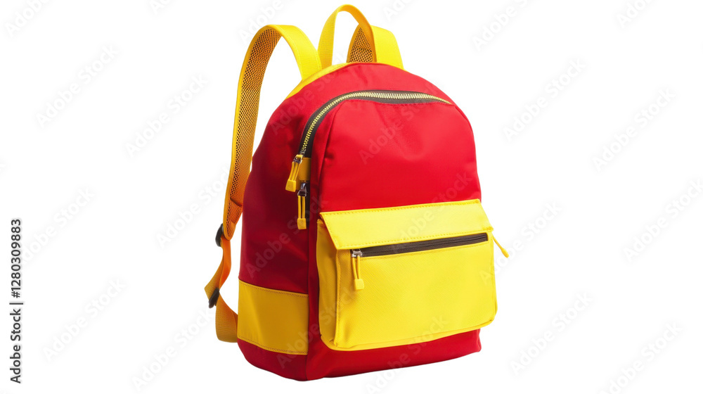 Red backpack isolated on white background Red backpack isolated on white background