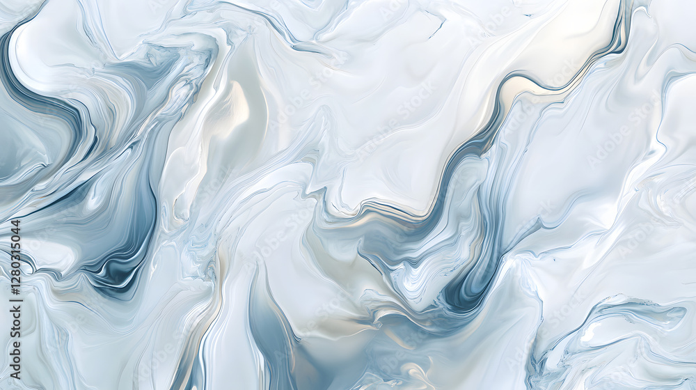Obraz premium Seamless marble texture, featuring a smooth and shiny surface with soft and elegant veining in shades of white, gray and hints of blue. abstract marble background.