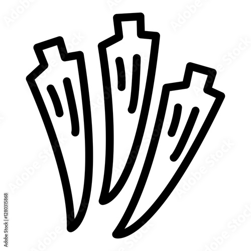 okra vegetables icon