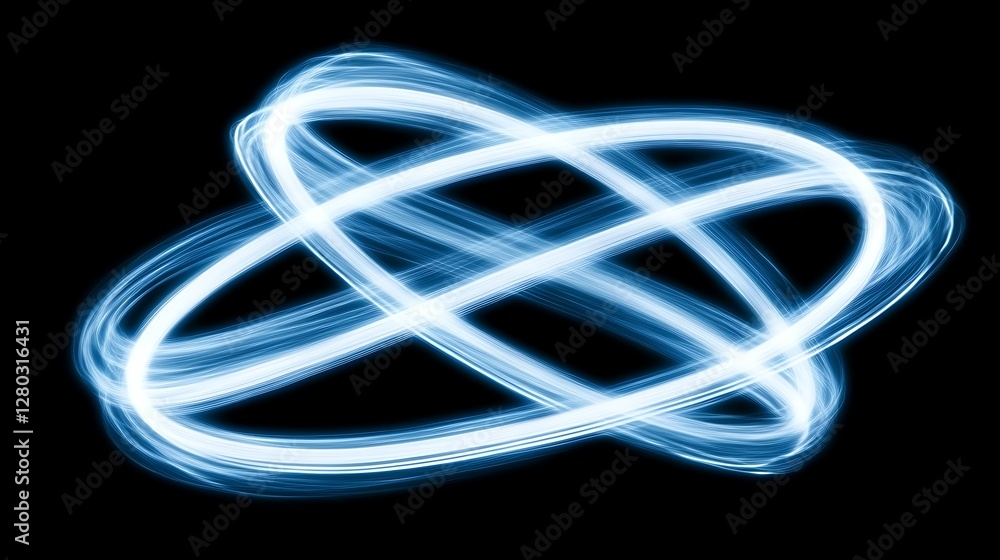 Abstract Light Trails Forming A Complex Geometric Pattern Abstract Light Trails Forming A Complex Geometric Pattern