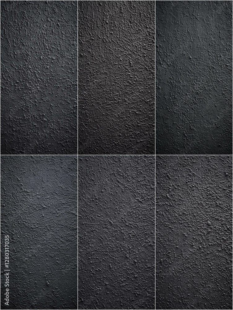 Fototapeta premium A black and white photo of a black and white wall. The wall is made of concrete and has a rough texture. The photo is a close up of the wall, showing the details of the surface
