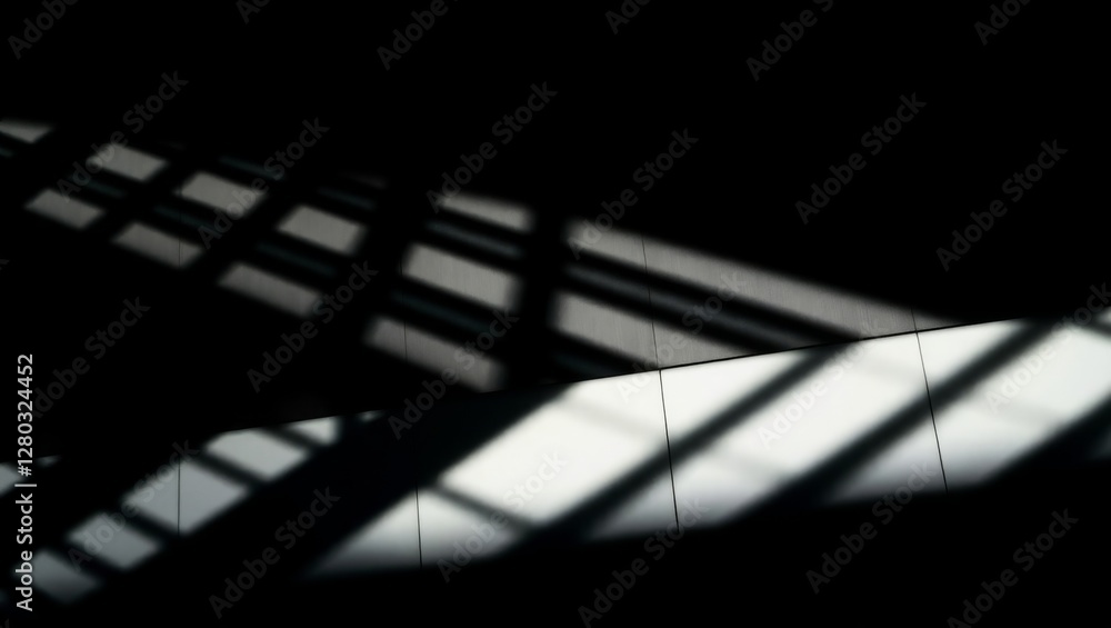 Obraz premium Abstract Light and Shadow Play on a Modern Architectural Facade