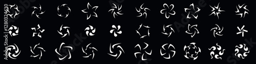 Obraz na płótnie Minimalist Y2K abstract tribal symbol set. w salonie