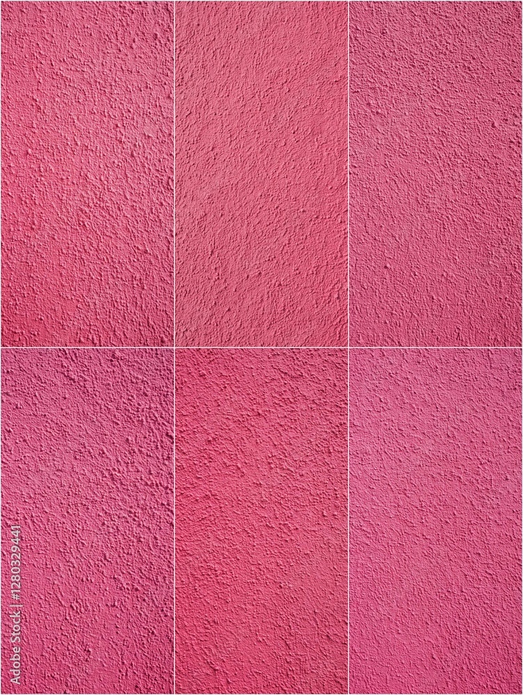 Fototapeta premium A close up of a pink carpet with a pink background. The carpet is made up of different shades of pink