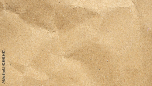 Abstract crumpled and creased recycle brown paper texture background