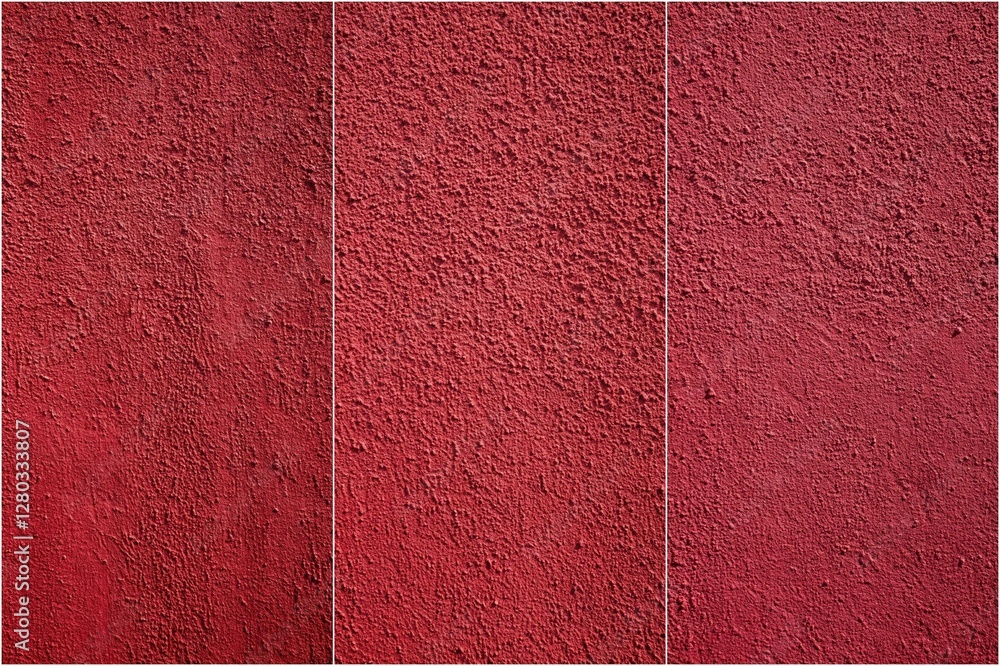 Fototapeta premium A red carpet with a red background. The carpet is made of a fuzzy material