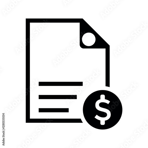 Financial document icon. vector graphics