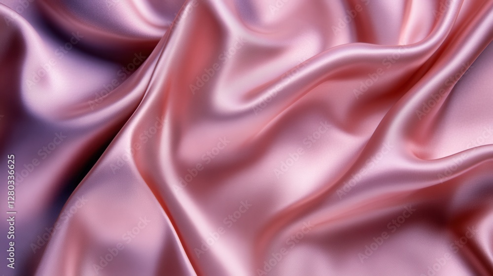 Soft Textured Satin Fabric in Shades of Pink and Lavender Flowing Elegantly in Natural Light Soft Textured Satin Fabric in Shades of Pink and Lavender Flowing Elegantly in Natural Light
