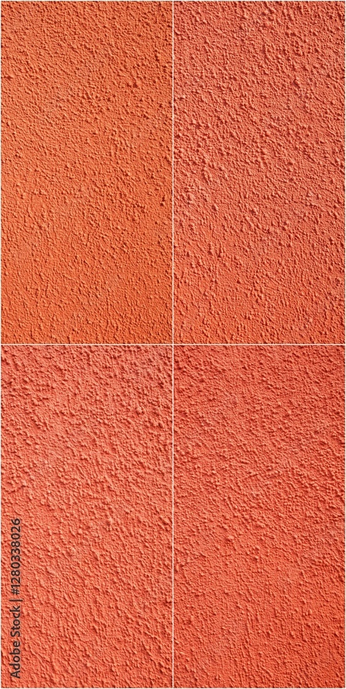 Fototapeta premium A close up of a red wall with a patterned texture. The wall is made of a material that is orange in color