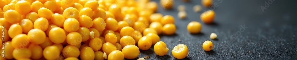 Close-up of raw corn kernels, textured backdrop, food, grain, ripe Close-up of raw corn kernels, textured backdrop, food, grain, ripe