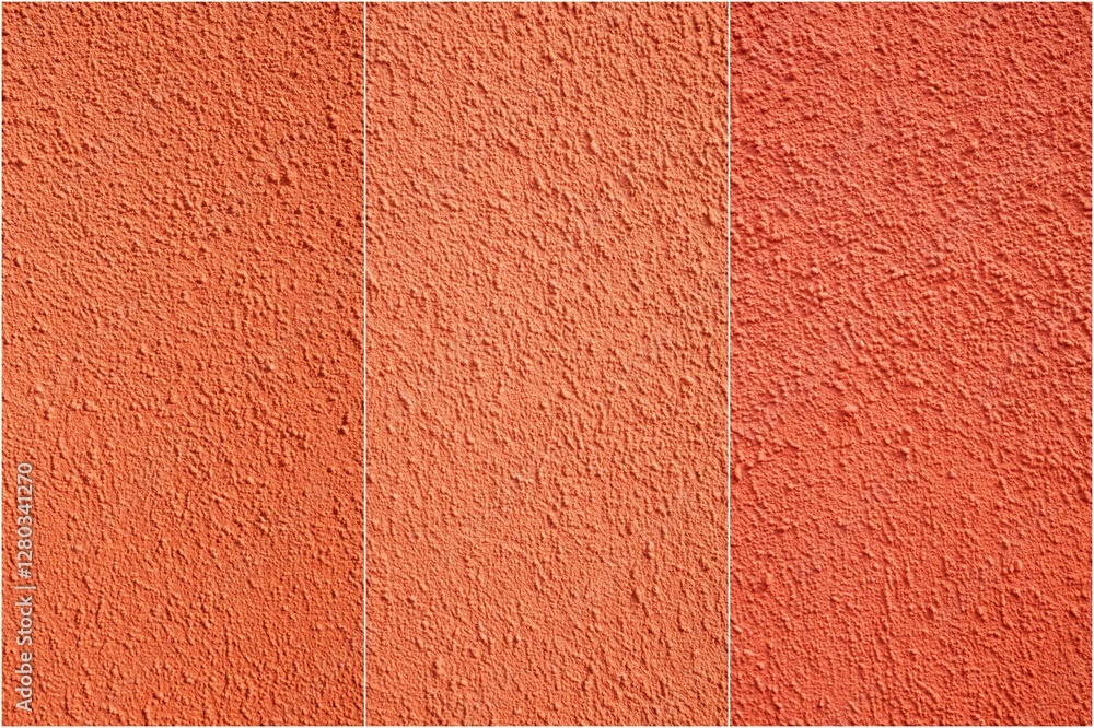 Fototapeta premium Three different shades of orange are shown side by side. The colors are light, medium, and dark. Concept of warmth and comfort, as the shades of orange are reminiscent of a cozy, inviting atmosphere