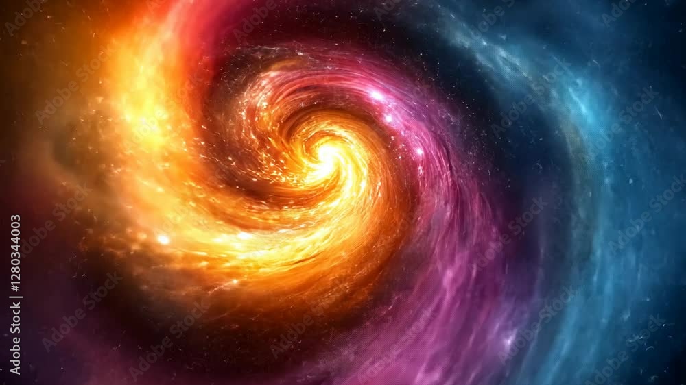 Colorful swirling galaxy nebula in deep space Colorful swirling galaxy nebula in deep space