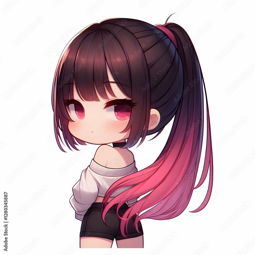 Chibi Tsundere Ponytail
