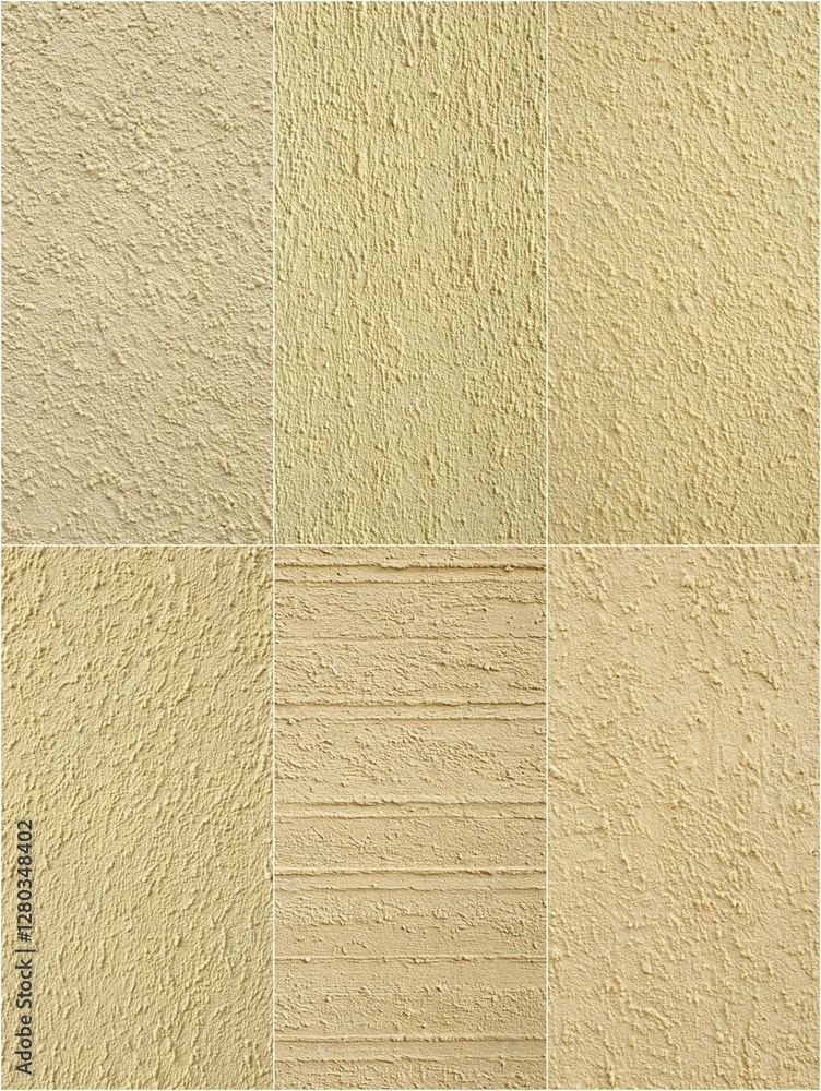 Fototapeta premium A series of images of different textures and patterns, all of which are beige. The images are arranged in a grid, with each row and column containing a different texture