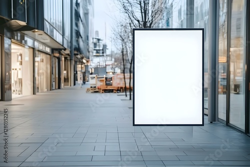 Wallpaper Mural Blank White Poster Mockup on a Busy Street Torontodigital.ca