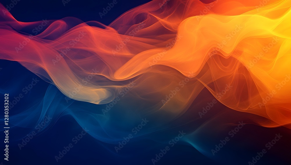 Obraz premium Mysterious Gradient Smoke with Blurred Edges and Glowing Effect