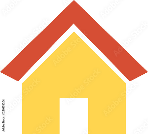 Home triangle fill color icon
