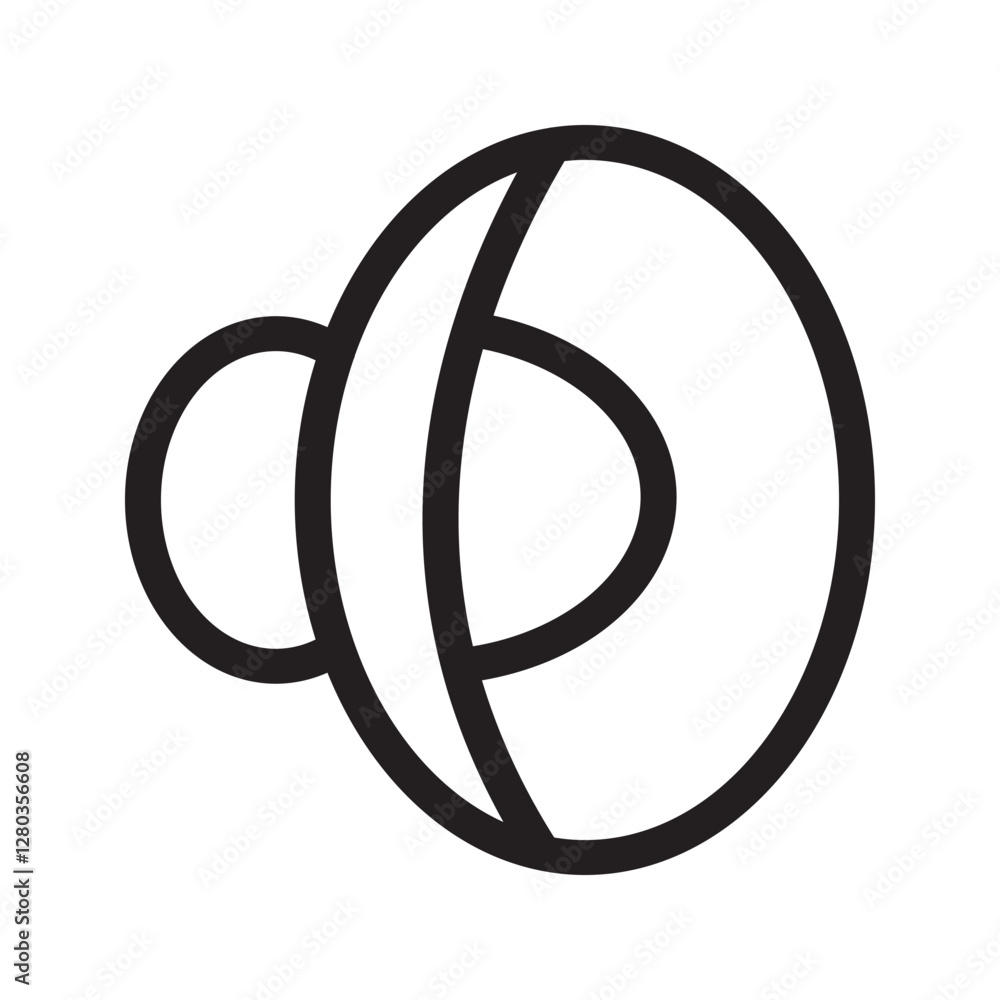 Line speaker icon representing low volume level, commonly used in settings. Line speaker icon representing low volume level, commonly used in settings.