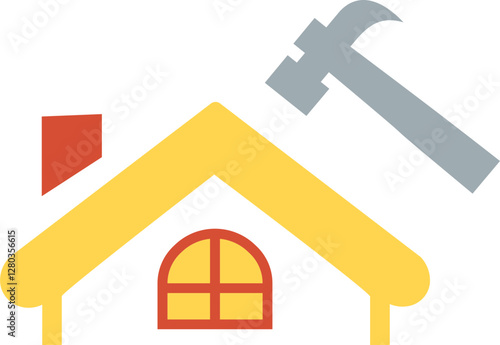 Home repair color fill icon
