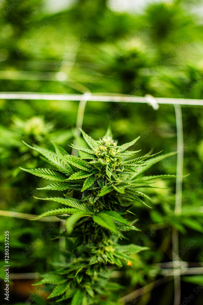 Cannabis PLANT on an Indoor grow facility farm Cannabis PLANT on an Indoor grow facility farm