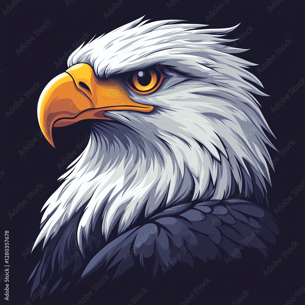Majestic eagle portrait with detailed features. Majestic eagle portrait with detailed features.