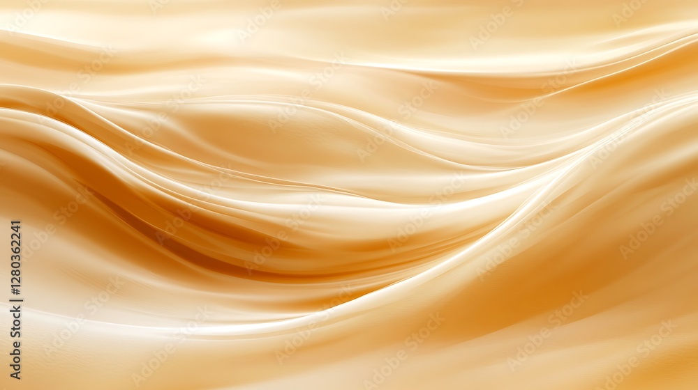 Obraz premium Abstract Golden Waves Flowing Seamlessly