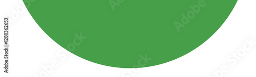 Green semicircle geometric minimalist shape