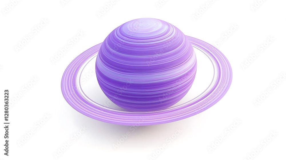Stylized Saturn: A Purple Planet with Rings Stylized Saturn: A Purple Planet with Rings
