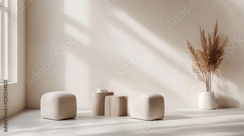 Wallpaper Mural Minimalist Room Interior Design With Neutral Tones Torontodigital.ca